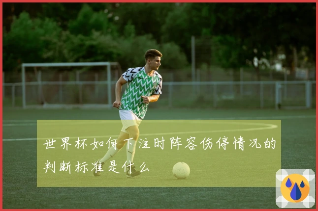 世界杯如何下注时阵容伤停情况的判断标准是什么